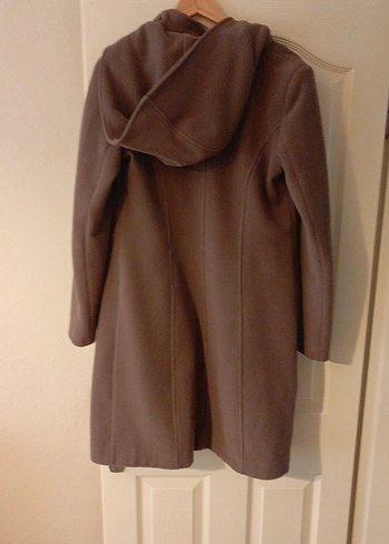 Vizyon rengi kapüşonlu düğmeli kaban - Görsel 4