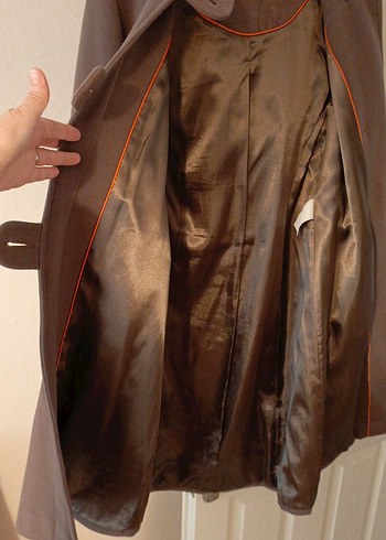 Vizyon rengi kapüşonlu düğmeli kaban - Görsel 3