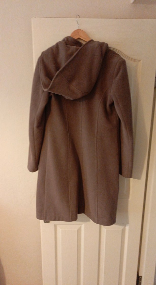 Vizyon rengi kapüşonlu düğmeli kaban - Görsel 4