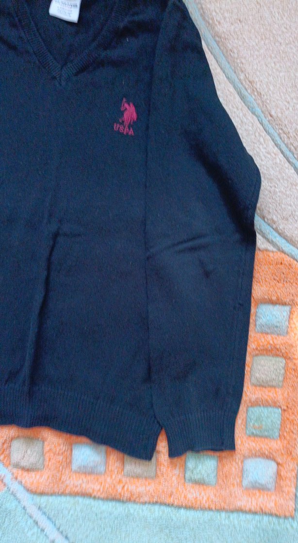 Erkek çocuk Siyah v yaka Triko kazak 8-9 yaş - Görsel 3