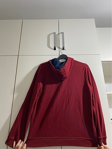 13-14 Yaş Beden bordo Renk Us Polo marka fermuarlı sweatshirt