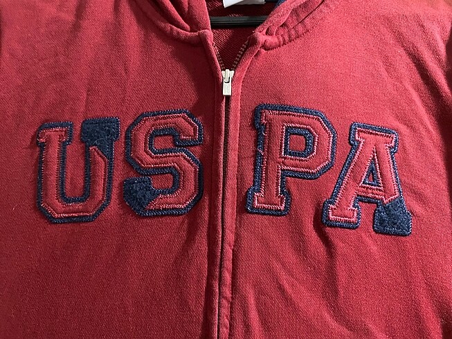 13-14 Yaş Beden Us Polo marka fermuarlı sweatshirt