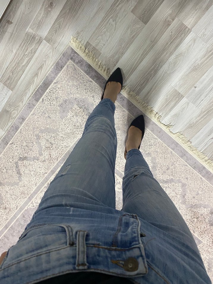 Mavi Pastel Renk Salaş Kesim Kadın Jean - Görsel 2