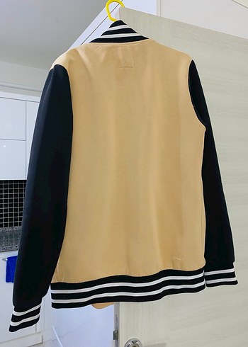 Sarı Siyah Düğmeli Kadın Spor Ceket - Görsel 2