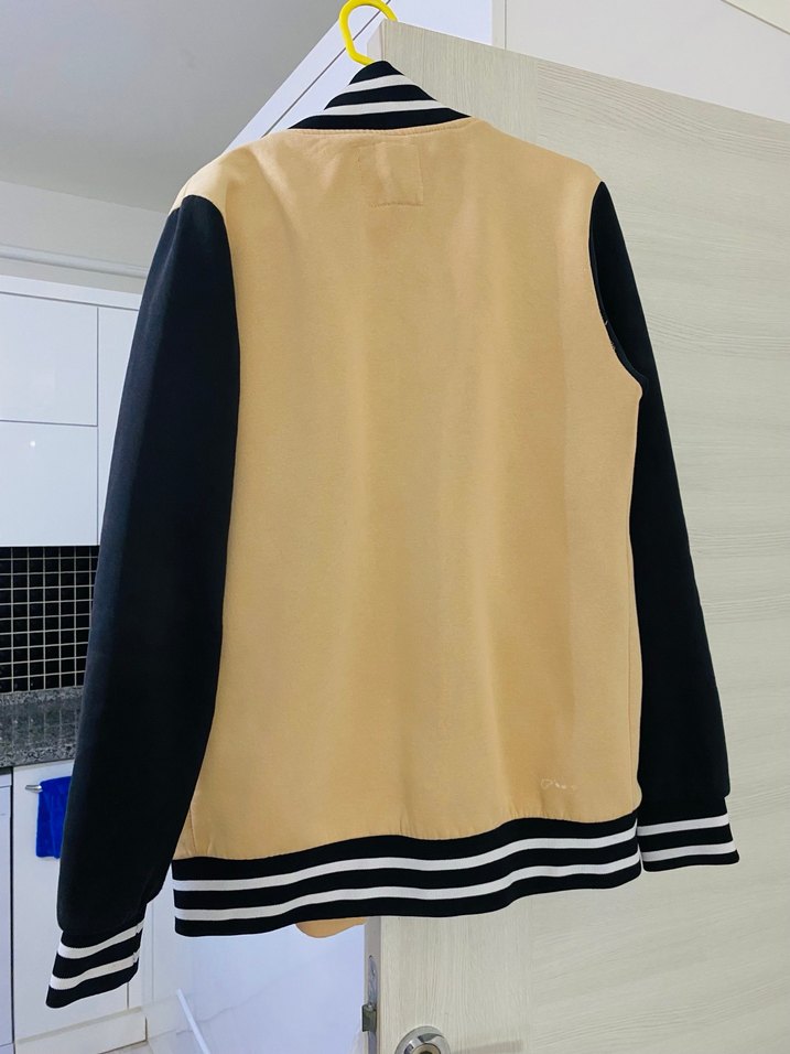 Sarı Siyah Düğmeli Kadın Spor Ceket - Görsel 2