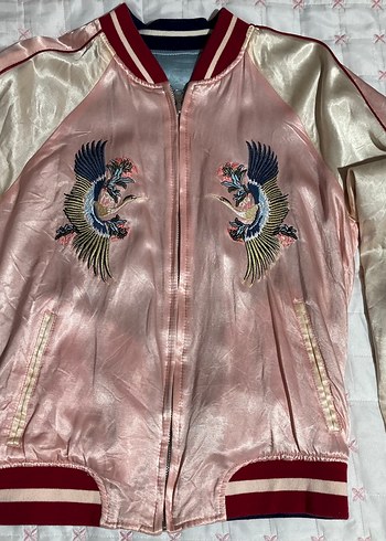 s Beden çeşitli Renk Top Shop Nakışlı Çift Taraflı Saten Ceket