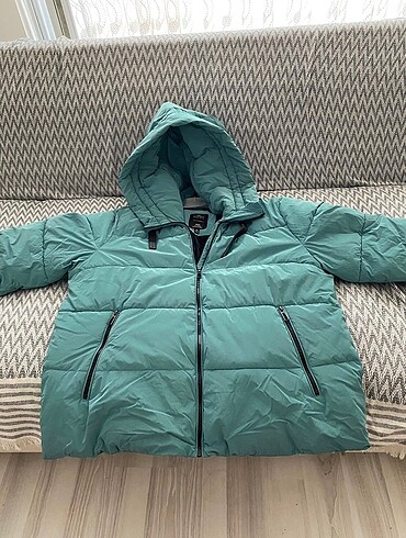 xl Beden MAVİ JEANS KADIN ŞİŞME MONT