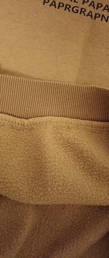 m Beden kışlık yumuşak kahverengi sweatshirt