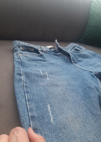 36 Beden mavi Renk Kadın Mavi Denim Regular Fit Jean