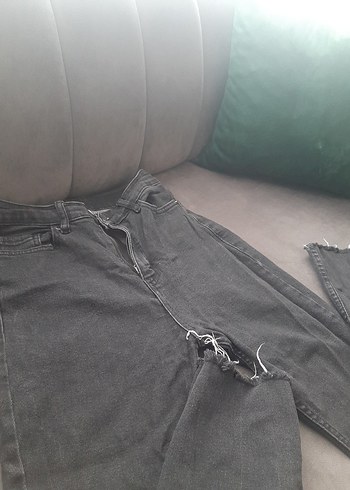 Diğer Gri Midi Boy Kadın Kot Pantolon