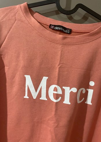 xl Beden turuncu Renk Merci yazılı sweatshirt