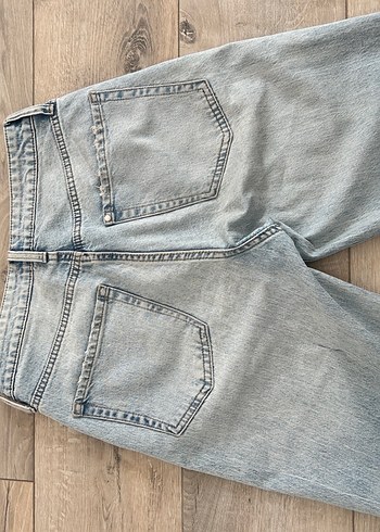 38 Beden Mavi Rahat Kesim Denim Pantolon