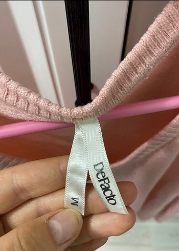Defacto Pembe V Yaka Uzun Kollu Triko Kazak