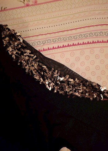 Mini siyah elbise buzi - Görsel 2