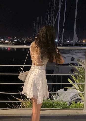 Bershka Çiçekli Bershka Kısa Elbise