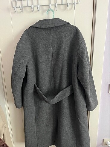 m Beden gri Renk Oversize Kaşe Kaban