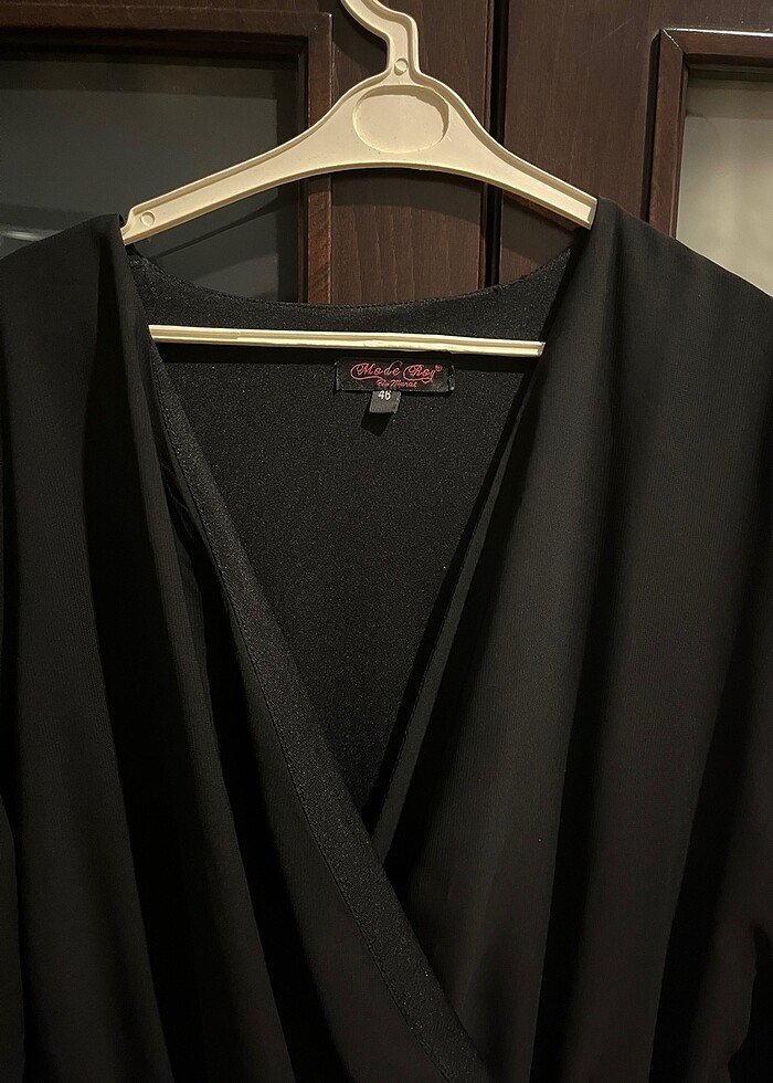 Siyah Midi Boy Elbise - Görsel 4