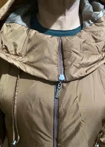 Bej Uzun Hamile Montu Kapüşonlu - Görsel 11