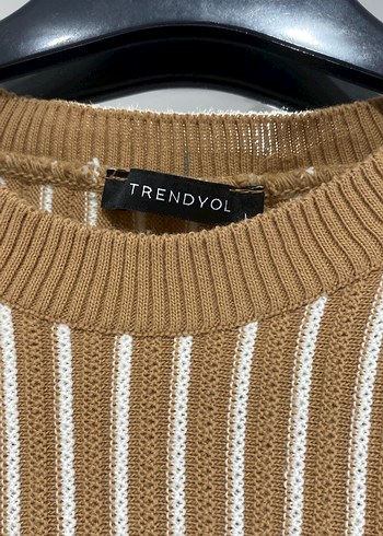 Bej Pliseli Midi Kadın Kazak - Görsel 3