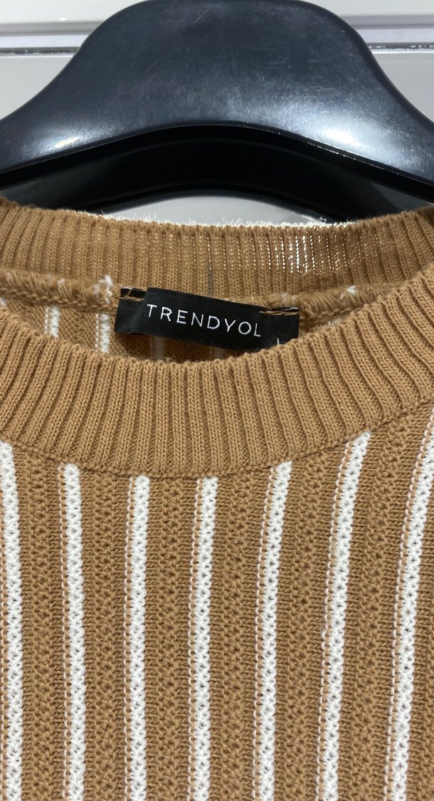 Bej Pliseli Midi Kadın Kazak - Görsel 3