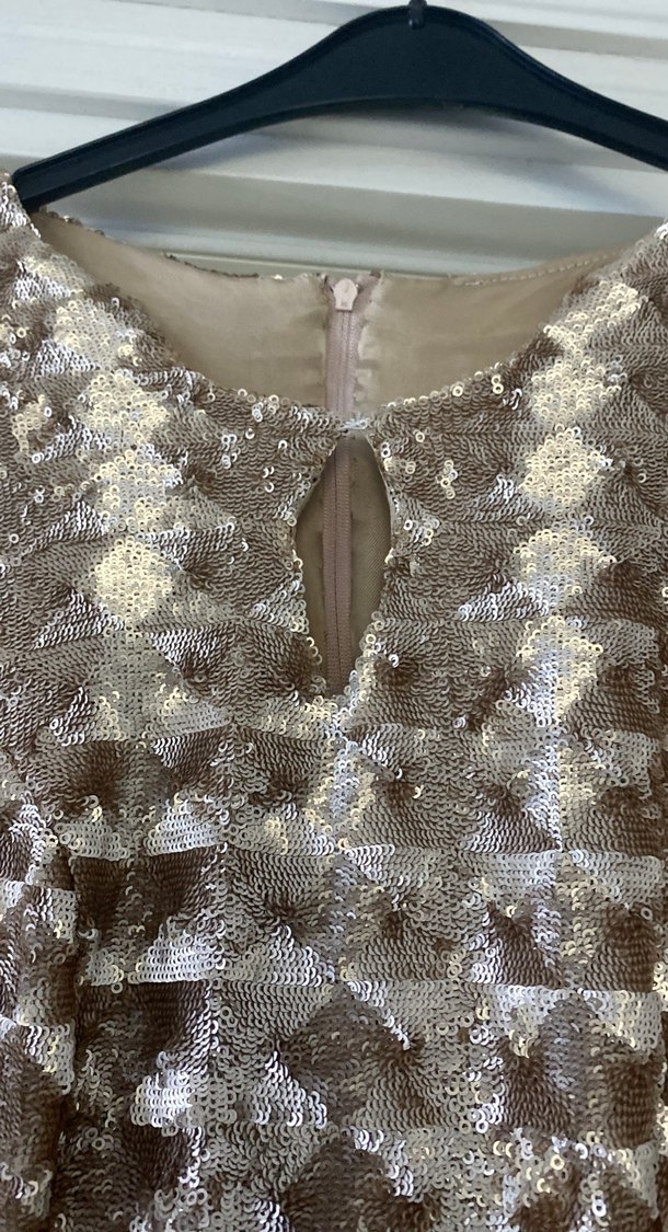 Bej Yılan Desenli Uzun Drapeli Kadın Abiye Elbise - Görsel 3