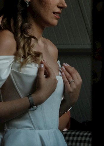 38 Beden beyaz Renk Vakko Wedding Gelinlik