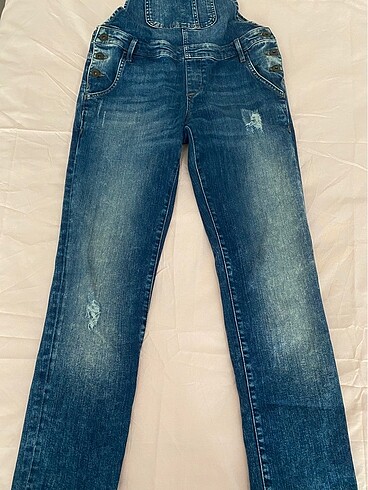 36 Beden lacivert Renk Denim tulum