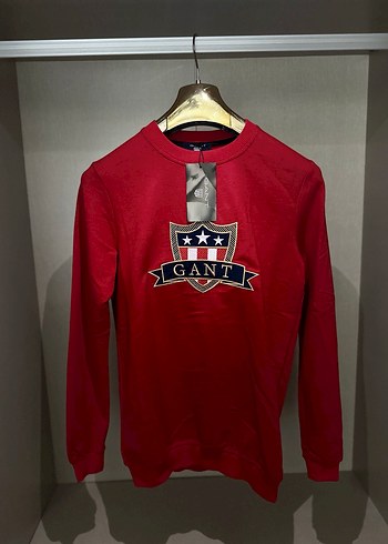 GANT Kırmızı Erkek Sweatshirt, Düğmeli