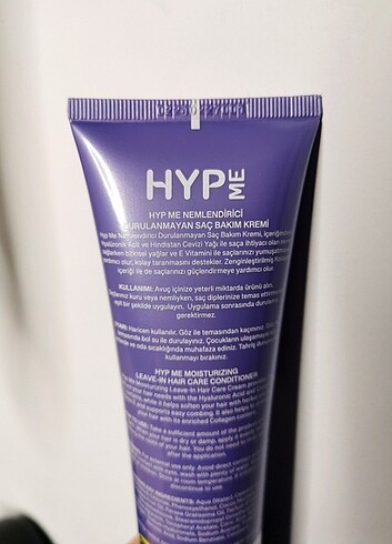 Hyp Me Nemlendirici Durulanmayan Saç Bakım Kremi 150 ml - Görsel 6