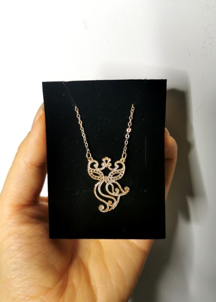 Rose-Gold Baykuş Kolye - Görsel 2