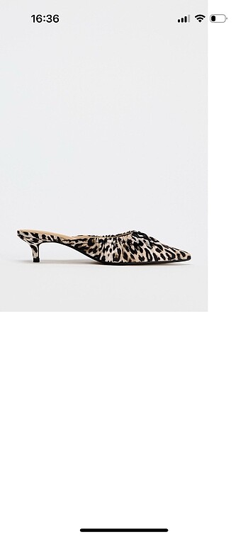37 Beden Zara leopar topuklu sandalet