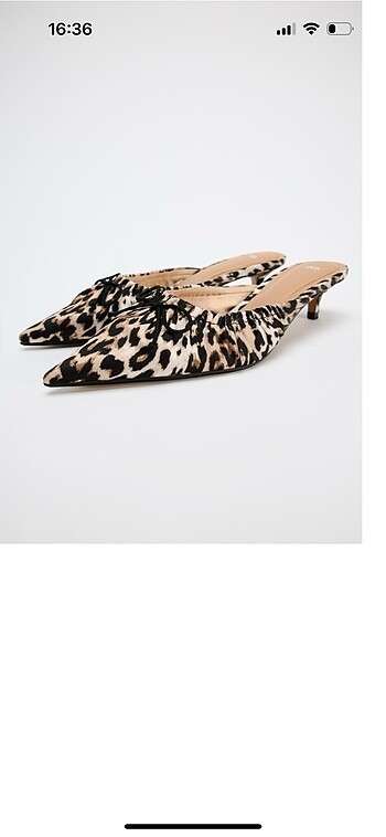 37 Beden kahverengi Renk Zara leopar topuklu sandalet