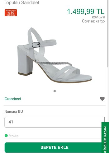 Beyaz Topuklu Kadın Sandalet