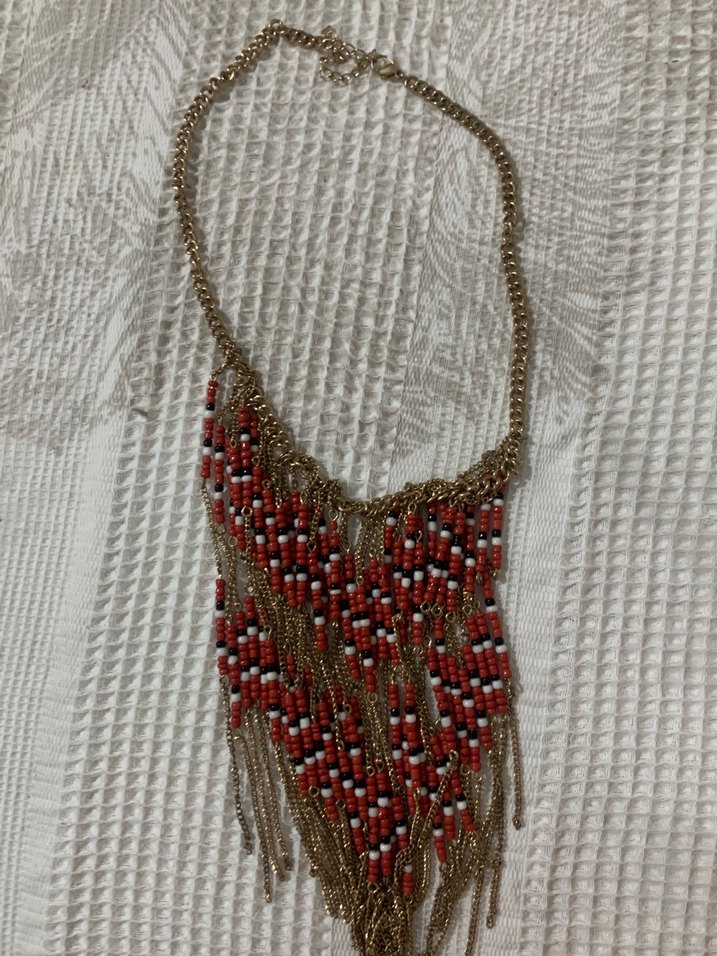 Renkli Boncuklu Uzun Bohem Kolye - Görsel 2