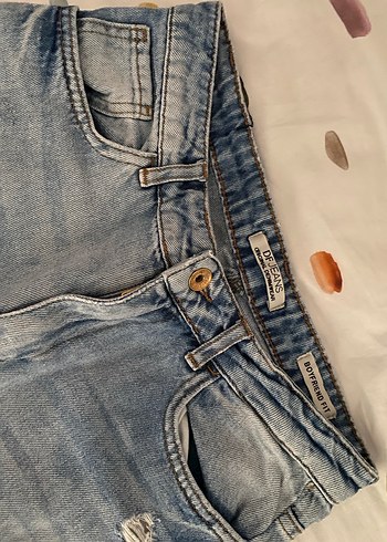 Kadın Gri Mavi Bol Kesim Midi Kot Pantolon - Görsel 2