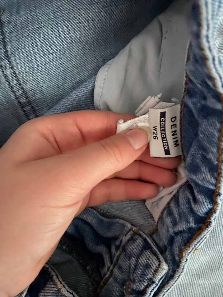 Kadın Gri Mavi Bol Kesim Midi Kot Pantolon - Görsel 3