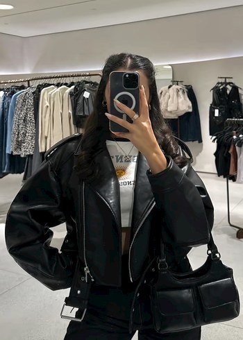 Zara Viral Deri Ceket - Görsel 6