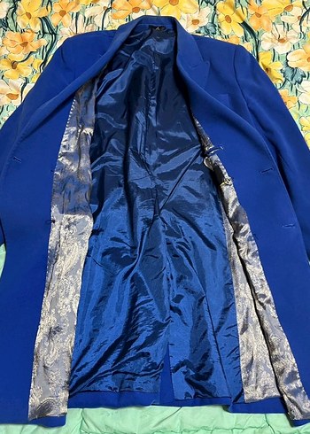 Saks Mavisi Kaşe Kaban - Görsel 4