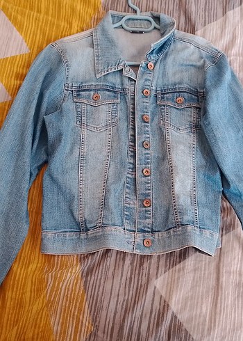 Açık Mavi Düğmeli Kot Ceket - Görsel 2