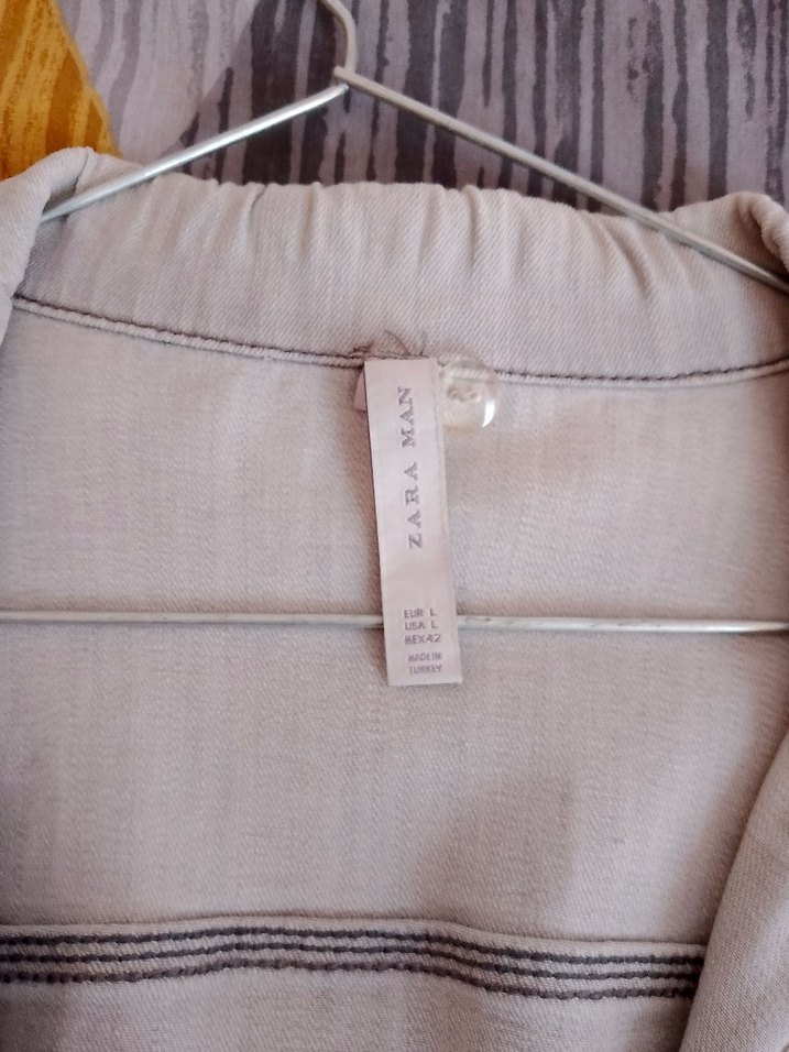 Zara Marka Açık Gri Renk Kot Ceket - Görsel 2