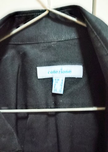 Collezione Marka Siyah Düğmeli Uzun Kollu Gömlek - Görsel 2