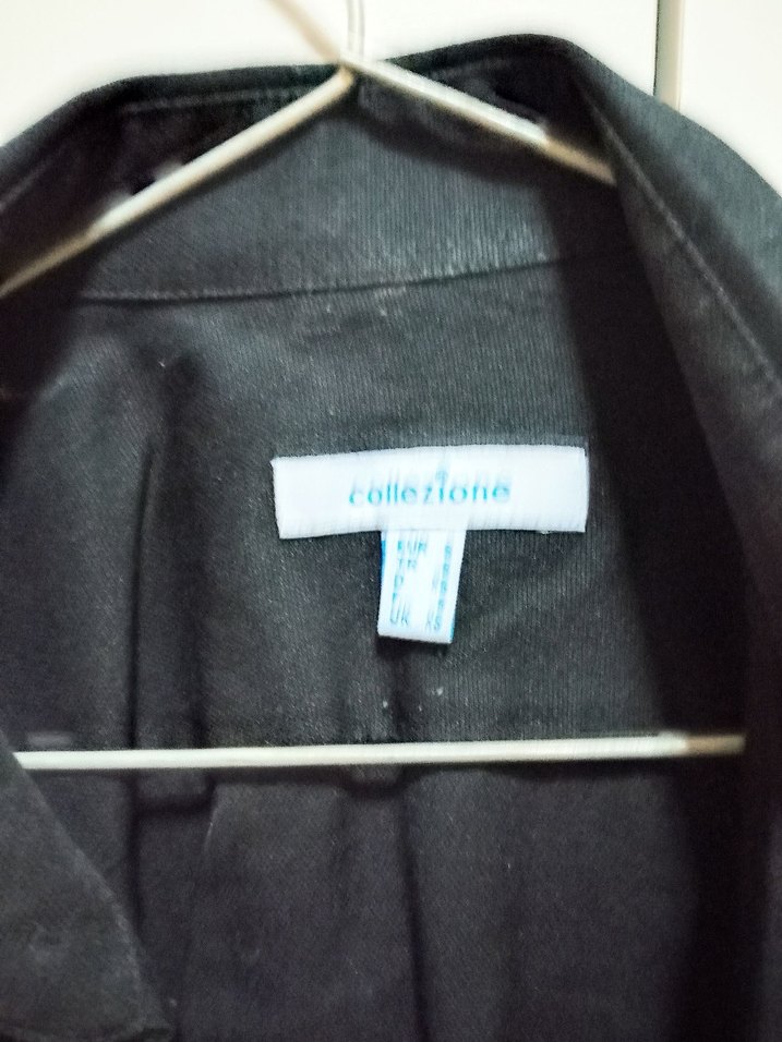 Collezione Marka Siyah Düğmeli Uzun Kollu Gömlek - Görsel 2