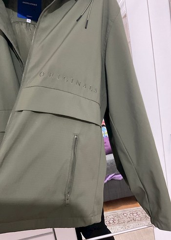 Erkek Haki Kapüşonlu Rahat Kesim Ceket - Görsel 4