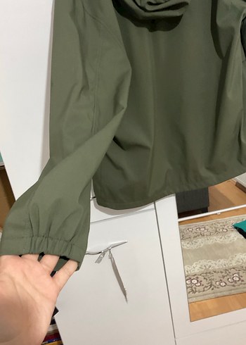 Erkek Haki Kapüşonlu Rahat Kesim Ceket - Görsel 6