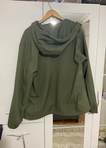 Erkek Haki Kapüşonlu Rahat Kesim Ceket - Görsel 5