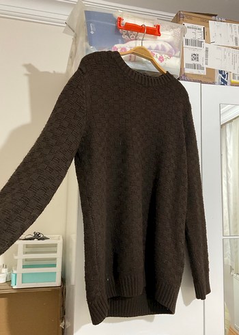 Kahverengi Kadın Örgü Kazak - Görsel 3