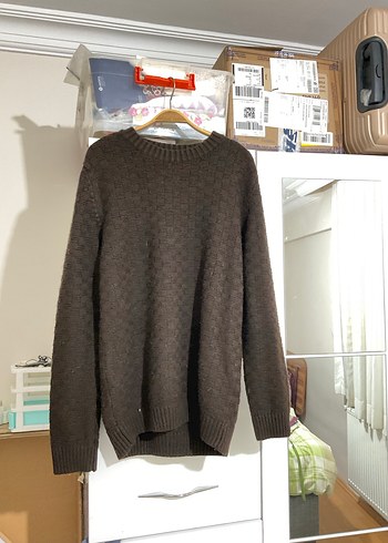 Kahverengi Kadın Örgü Kazak - Görsel 4