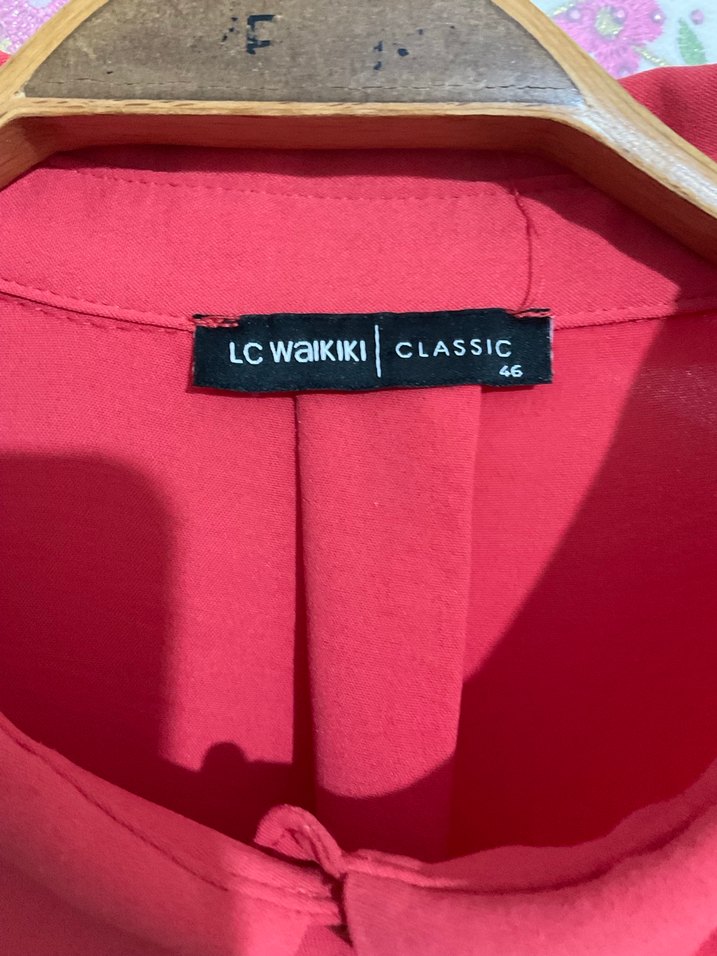 Kırmızı Kadın Uzun Kollu Tunik - Görsel 2