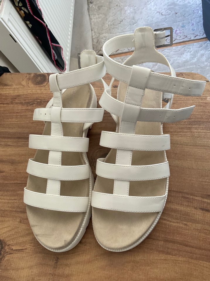 Beyaz Kadın Sandalet - Görsel 2