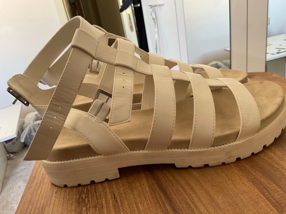 Beyaz Kadın Sandalet - Görsel 5